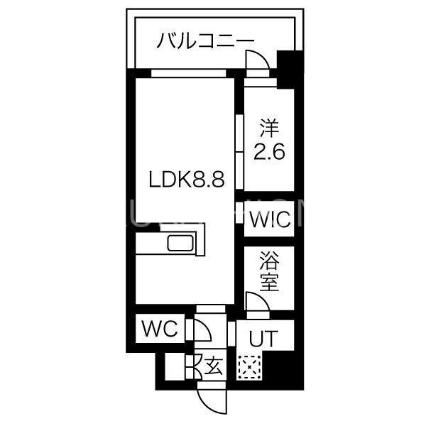 アルティザ博多ベイコート(1LDK/6階)の間取り写真