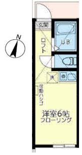 ユナイト黄金町アクトンストリート(ワンルーム/1階)の間取り写真