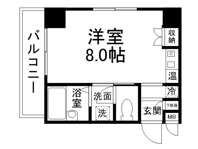 LAUBERGE MATSUI(ワンルーム/7階)の間取り写真