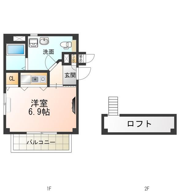 エヌエムディセット(ワンルーム/3階)の間取り写真