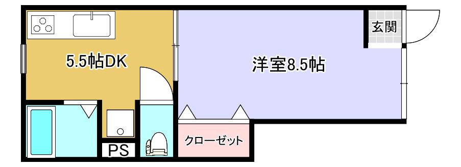 さくらハイツ(1DK/1階)の間取り写真