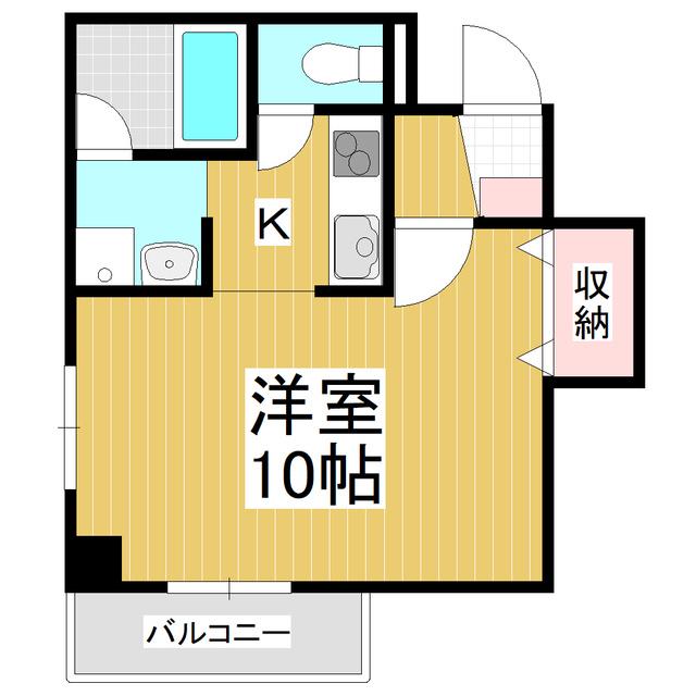 ウエスト島立(ワンルーム/2階)の間取り写真