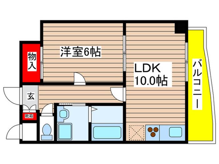 ヴェルデ葵(1LDK/7階)の間取り写真