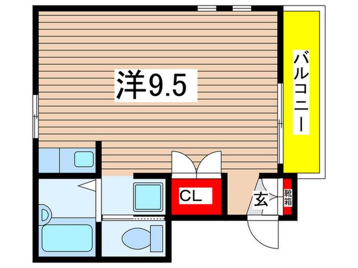 イル・セントラル(ワンルーム/2階)の間取り写真