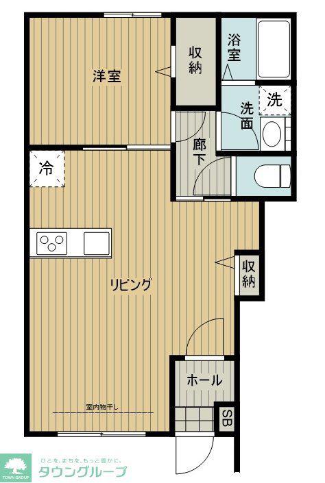 サニーコート(1LDK/1階)の間取り写真