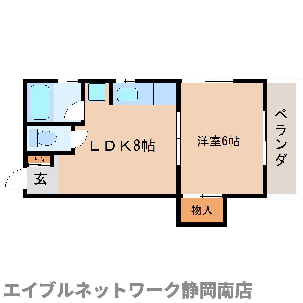 ホームズ高木(1LDK/2階)の間取り写真
