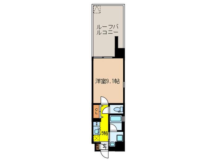 GS丸の内(1K/2階)の間取り写真
