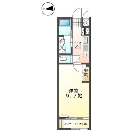 アミスタ(1K/1階)の間取り写真
