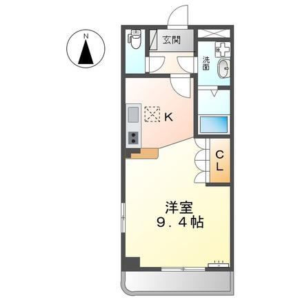 シャイン妙音(ワンルーム/1階)の間取り写真