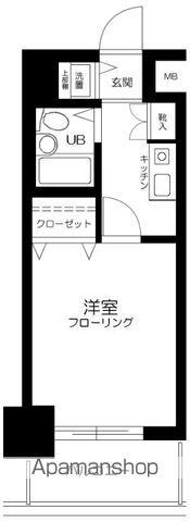 クレアシオン浅草(1K/3階)の間取り写真