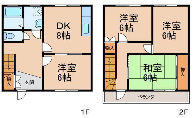 小泉コーポ(4DK/1階)の間取り写真