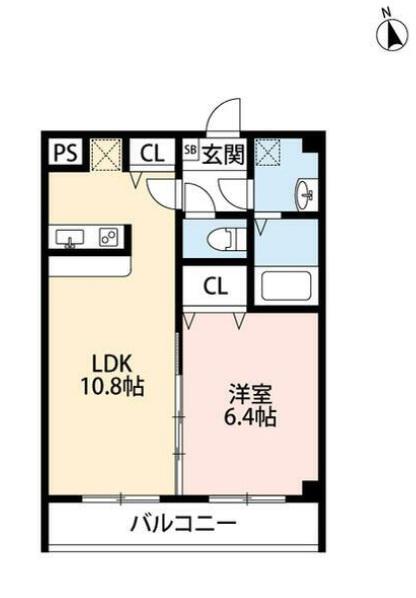 ヴィクトリアンコート(1LDK/1階)の間取り写真