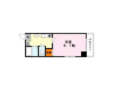 メゾンドプチシャン(1K/2階)の間取り写真
