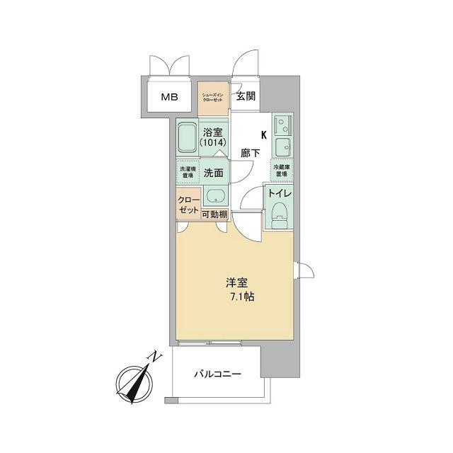 LIVE FLAT TSUKAMOTO(1K/9階)の間取り写真