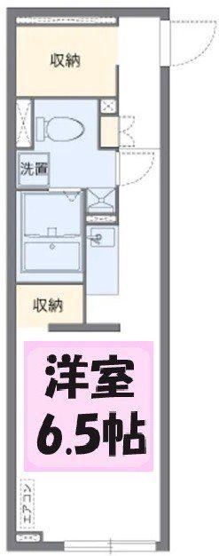 先作イースト(ワンルーム/2階)の間取り写真