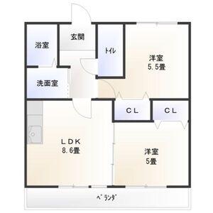 日映マンションIII(2LDK/3階)の間取り写真