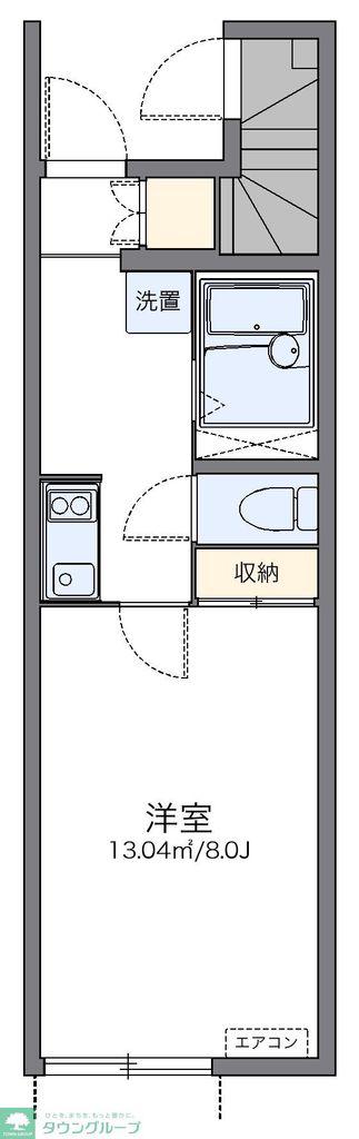 レオネクスト浦和領家(1K/1階)の間取り写真