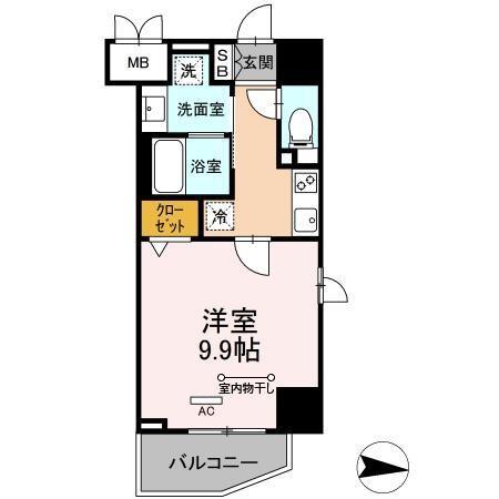 CASA99(1K/2階)の間取り写真