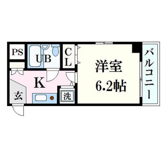 K・アルカディア(1K/4階)の間取り写真