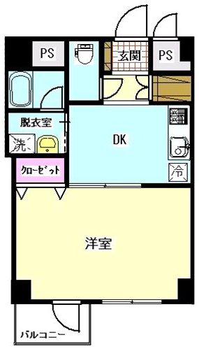 アミティエ中延(1DK/3階)の間取り写真