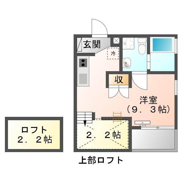 REX平針(1K/1階)の間取り写真