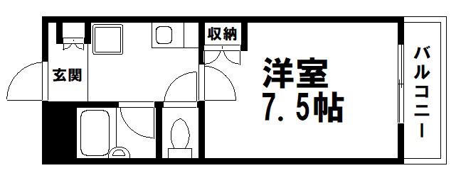 エメローズ千田(1K/3階)の間取り写真