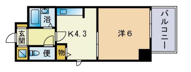 アリエス平尾Ⅱ(1K/5階)の間取り写真