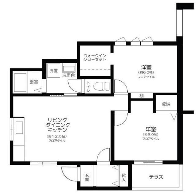 サンクトいずみ(2LDK/1階)の間取り写真