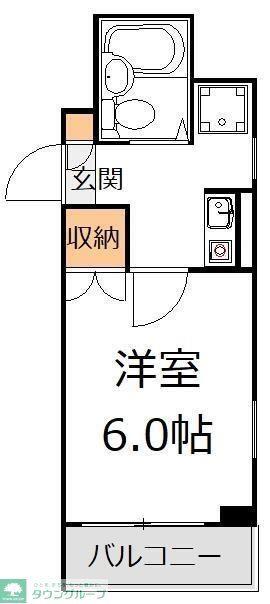 ユーゴーハイツ(1K/4階)の間取り写真