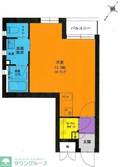 第7丸仙ハイツ(ワンルーム/2階)の間取り写真