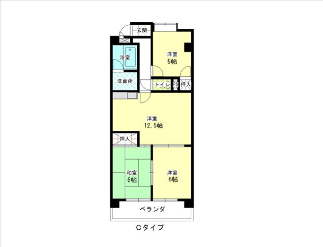 アメニティメイセイ(3LDK/3階)の間取り写真