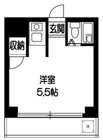サンピア月見台(ワンルーム/3階)の間取り写真
