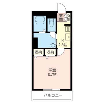ADONISII(1K/3階)の間取り写真
