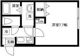CASA HERMANA カーサエルマーナ(1K/1階)の間取り写真