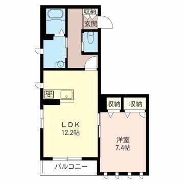 アネールヴィラ(1LDK/3階)の間取り写真