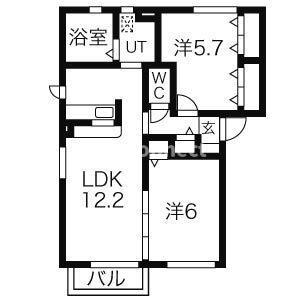 望都ハウス(2LDK/2階)の間取り写真