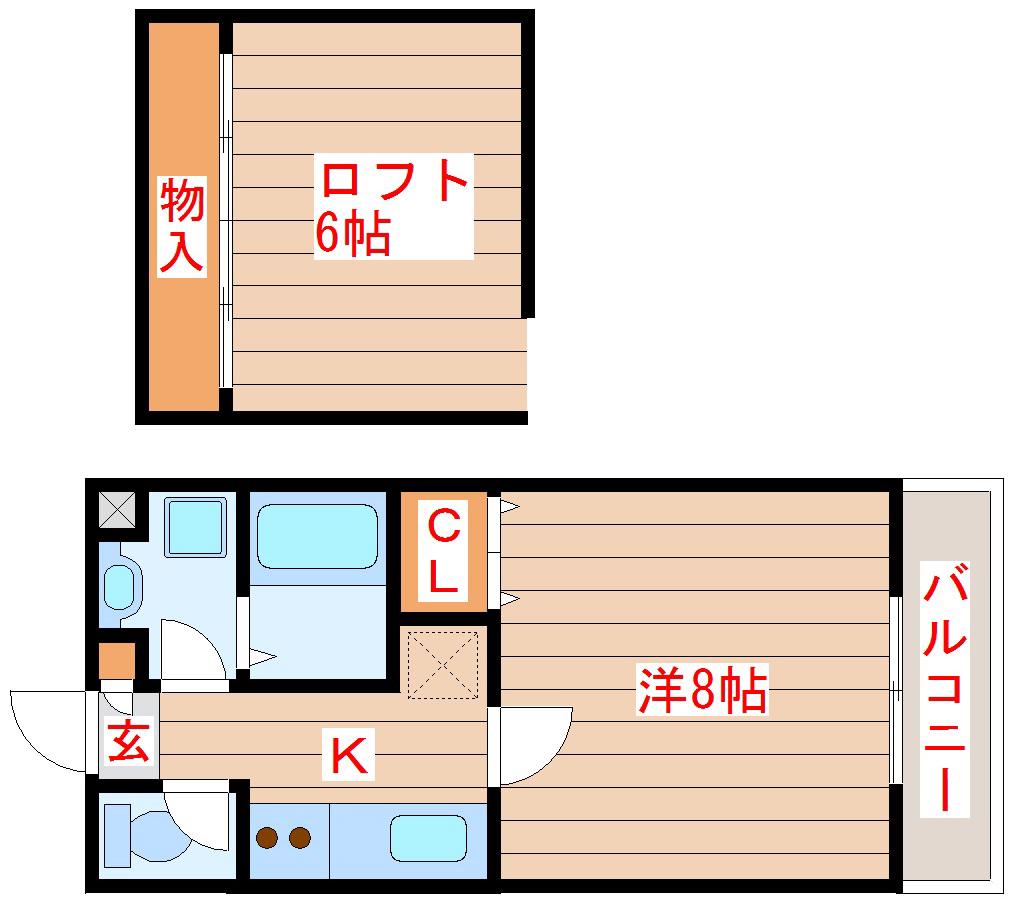 マタンソレーユ(1K/1階)の間取り写真