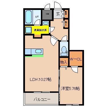 SKYWARD MOUNTAIN RESIDENCEスカイワード マ(1LDK/1階)の間取り写真
