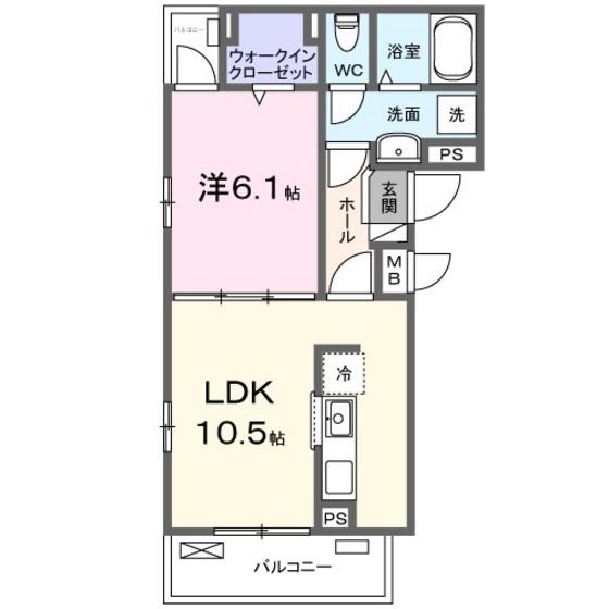 アーバンコート堀越(1LDK/3階)の間取り写真