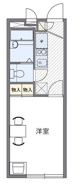 レオパレスさつきII(1K/1階)の間取り写真