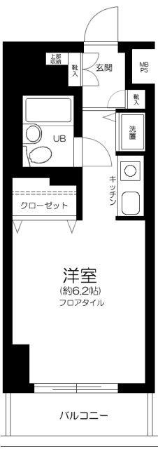 フロール巣鴨(ワンルーム/3階)の間取り写真