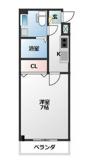 シャルムMK(1K/1階)の間取り写真