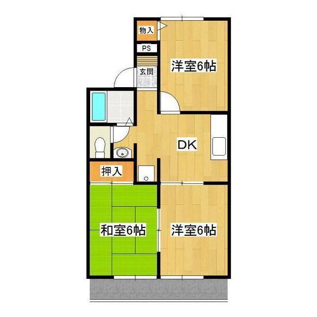 吉田ハイツ(3DK/1階)の間取り写真