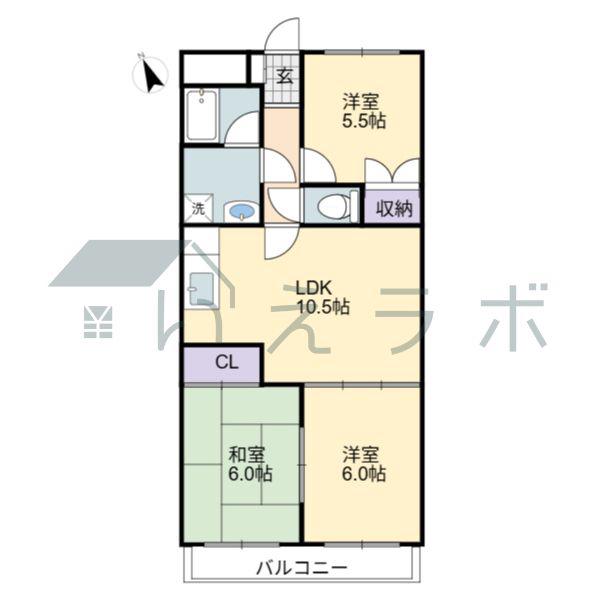 アバンギャルド桟橋(3LDK/7階)の間取り写真