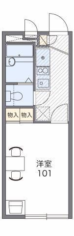 レオパレスマルスンII(1K/1階)の間取り写真