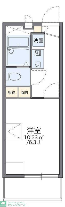 レオパレスヒューゲル参番館(1K/4階)の間取り写真