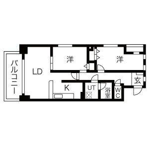 PASSAGGIO(2LDK/3階)の間取り写真