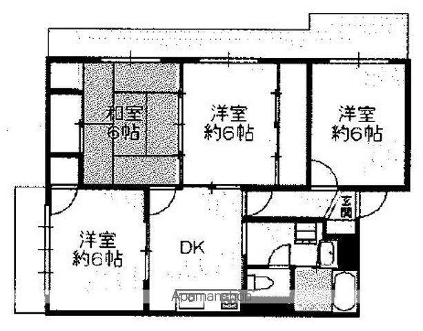 望洋マンション(4DK/3階)の間取り写真