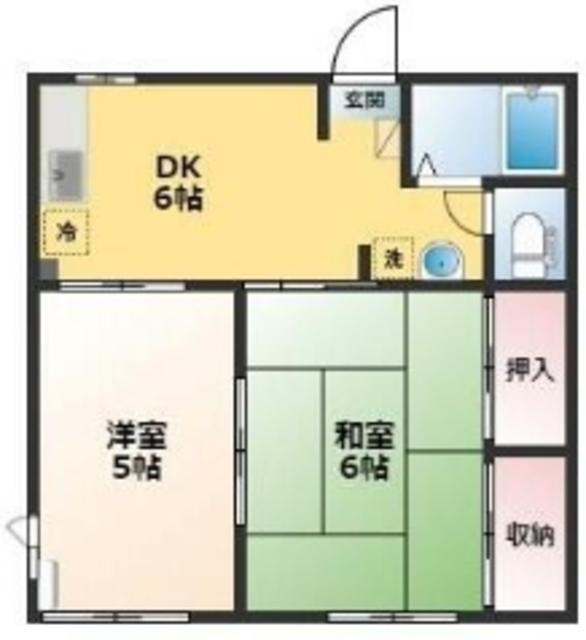 グレーテ(2DK/1階)の間取り写真