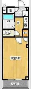 グリーンヒルズ山田12(1K/1階)の間取り写真
